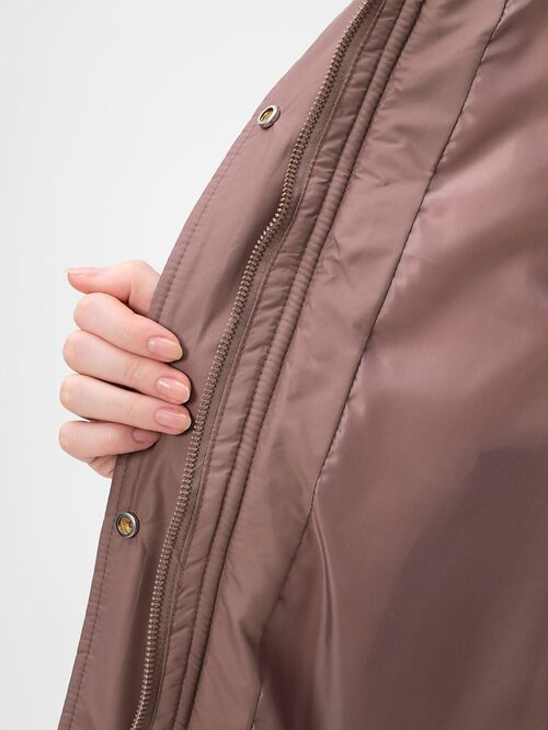 Жилет женский утепленный с капюшоном коричневый (вид 10) Жилет женский утепленный с капюшоном коричневый (фото, вид 10)